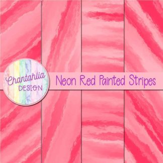 Free neon red painted stripes digital papers