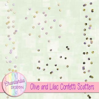 Free olive and lilac confetti scatters