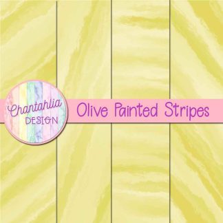Free olive painted stripes digital papers