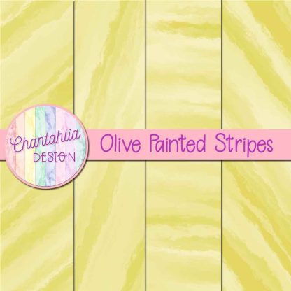 Free olive painted stripes digital papers