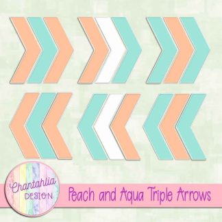Free peach and aqua triple arrows