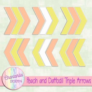 Free peach and daffodil triple arrows