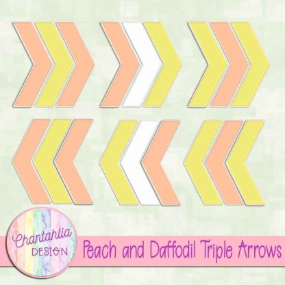 Free peach and daffodil triple arrows