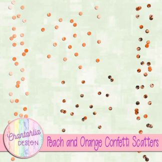 Free peach and orange confetti scatters