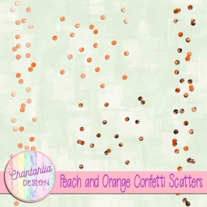 Free peach and orange confetti scatters