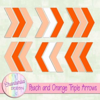 Free peach and orange triple arrows