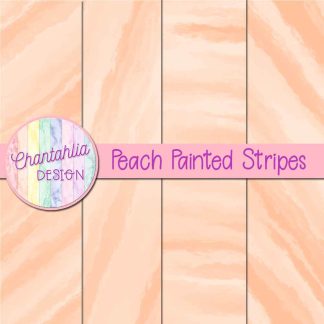 Free peach painted stripes digital papers