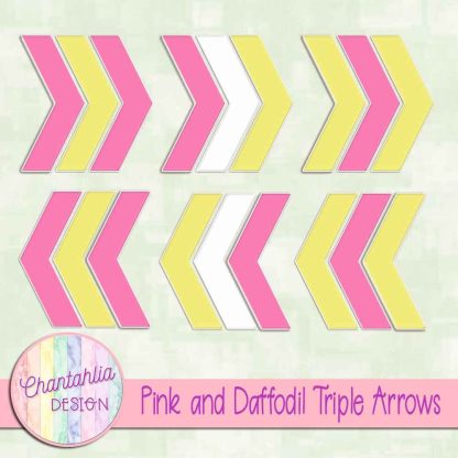 Free pink and daffodil triple arrows