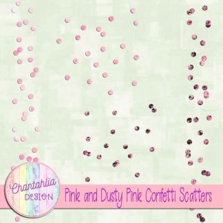 Free pink and dusty pink confetti scatters
