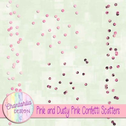 Free pink and dusty pink confetti scatters