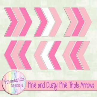 Free pink and dusty pink triple arrows