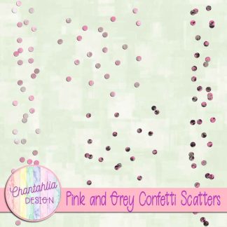 Free pink and grey confetti scatters
