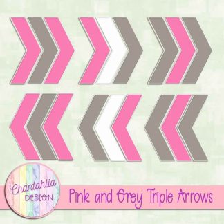 Free pink and grey triple arrows