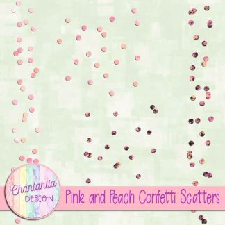 Free pink and peach confetti scatters