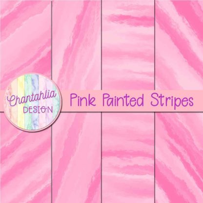 Free pink painted stripes digital papers
