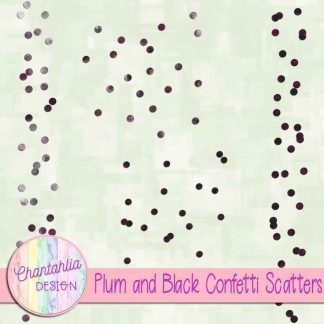 Free plum and black confetti scatters