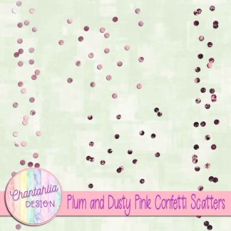 Free plum and dusty pink confetti scatters