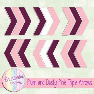 Free plum and dusty pink triple arrows