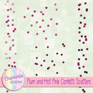 Free plum and hot pink confetti scatters