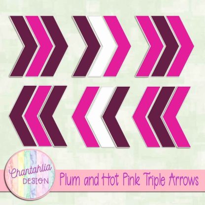 Free plum and hot pink triple arrows