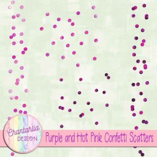 Free purple and hot pink confetti scatters