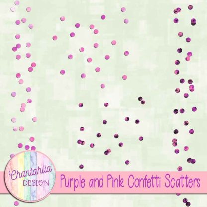 Free purple and pink confetti scatters