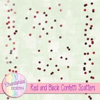 Free red and black confetti scatters