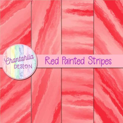 Free red painted stripes digital papers