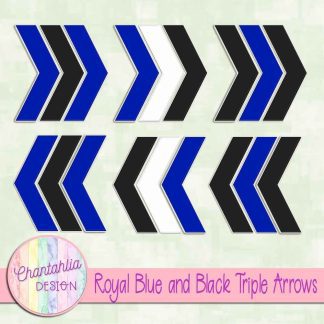 Free royal blue and black triple arrows
