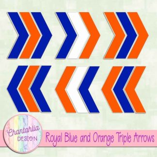 Free royal blue and orange triple arrows