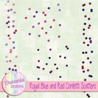 Free royal blue and red confetti scatters
