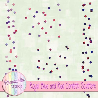 Free royal blue and red confetti scatters