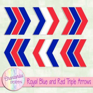 Free royal blue and red triple arrows
