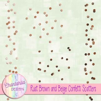 Free rust brown and beige confetti scatters