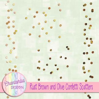 Free rust brown and olive confetti scatters