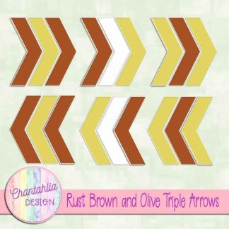 Free rust brown and olive triple arrows
