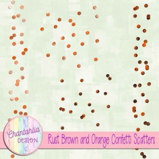 Free rust brown and orange confetti scatters