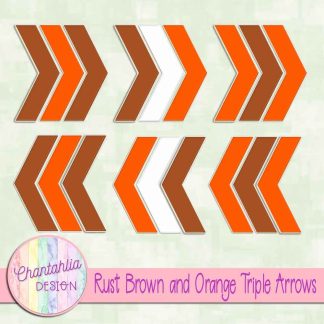Free rust brown and orange triple arrows