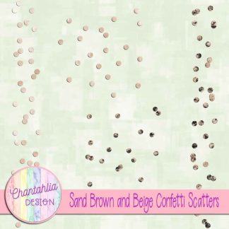 Free sand brown and beige confetti scatters