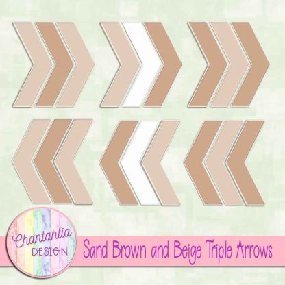 Free sand brown and beige triple arrows