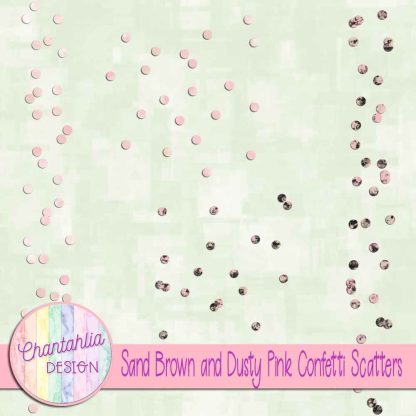 Free sand brown and dusty pink confetti scatters