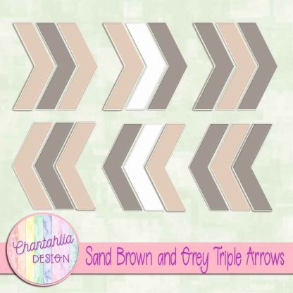 Free sand brown and grey triple arrows