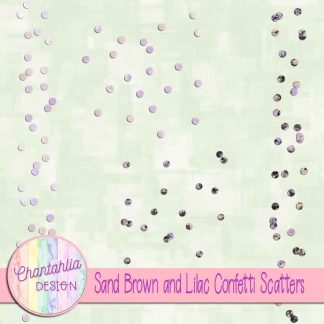 Free sand brown and lilac confetti scatters