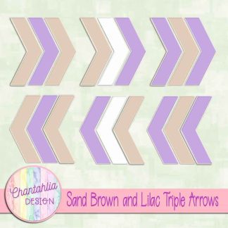 Free sand brown and lilac triple arrows