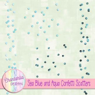 Free sea blue and aqua confetti scatters