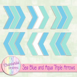 Free sea blue and aqua triple arrows