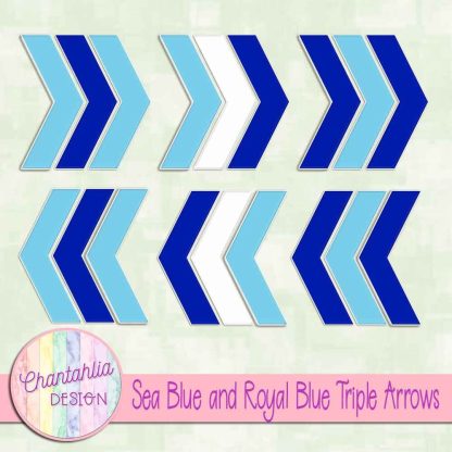Free sea blue and royal blue triple arrows