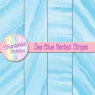 Free sea blue painted stripes digital papers
