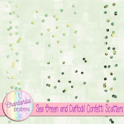 Free sea green and daffodil confetti scatters