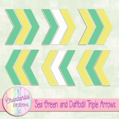 Free sea green and daffodil triple arrowsFree sea green and daffodil triple arrows